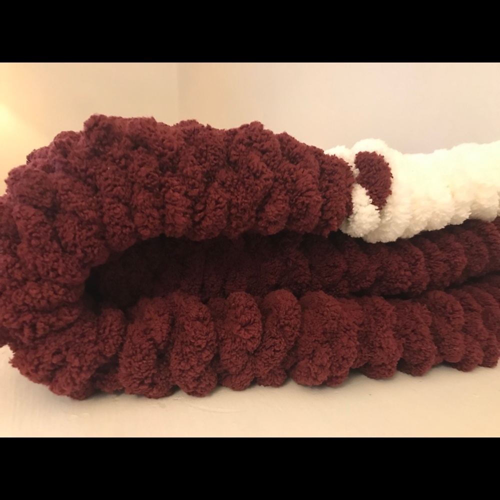 Hand Made Chunky Knitted Blanket